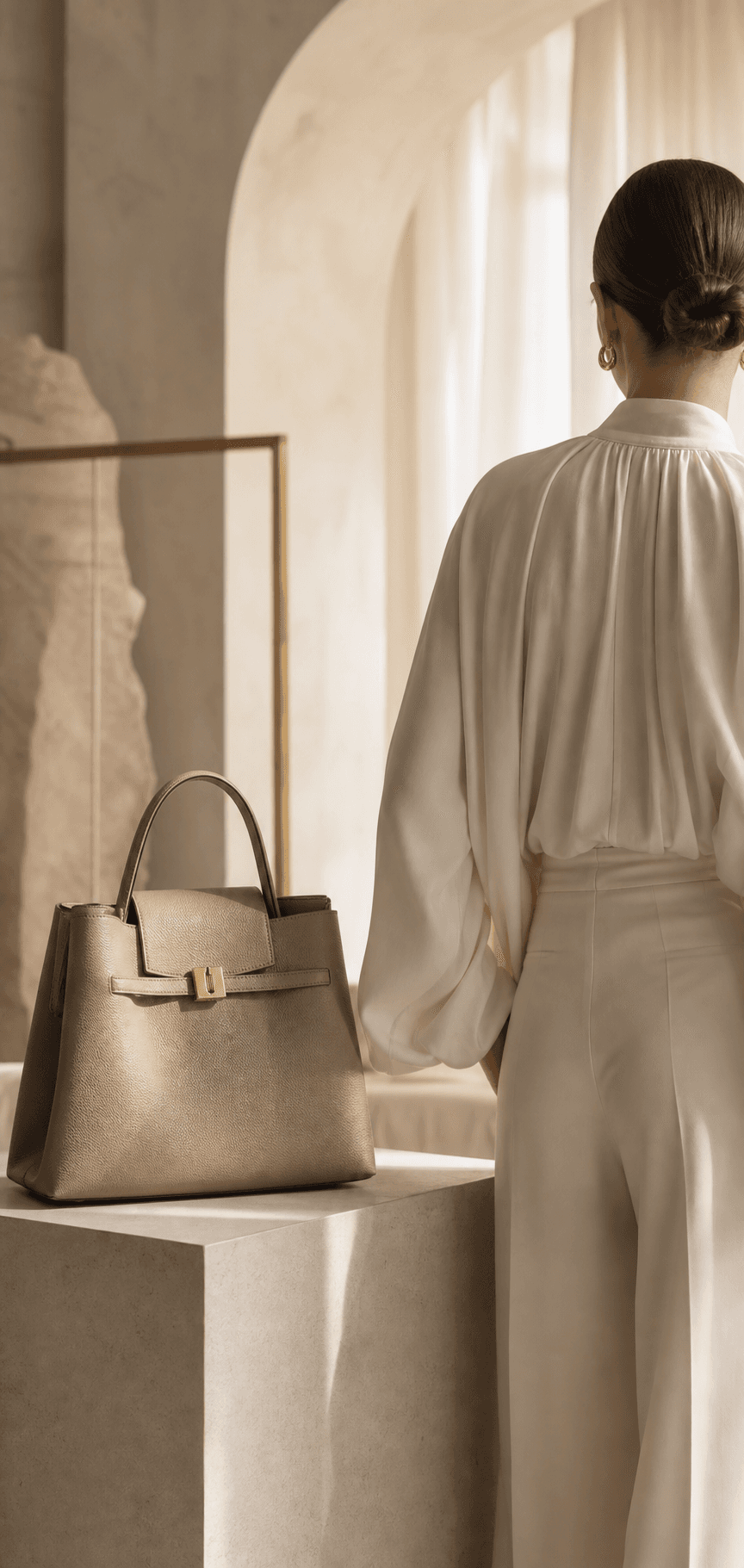 Editorial LORAFÉ luxury handbag scene